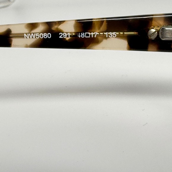 Nine West NW5080 291 Tortoise Gold Cat Eye Eyeglasses Frames 48-17-135 22128 - Picture 5 of 6